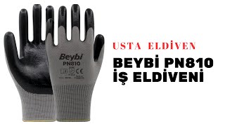 Beybi PN810 Polyester Örme Nitril Gri Eldiven - Usta Eldiven