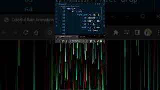 🌈 Colorful Rain Animation | HTML, CSS, JavaScript Tutorial 🌧️