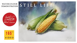 watercolor painting tutorial | watercolor demonstration | still life | sweetcorn  | Sunil Linus De