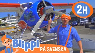 Blippi Svenska | Blippi lär sig om flygplan på Flygmuseet | Pedagogiska videor för barn