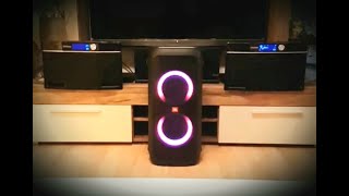 JBL Partybox 300 vs 2x Aiwa exos-9 *Stereo* --Sound comparison--