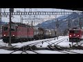 2019 01 30 4k rhb bahnhof chur in winter in stunning 4k mix of old and new ge 6 6 meets re 6 6