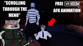 Scrolling Through the Menu VRChat AFK Animation Ingame Preview