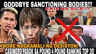 LATEST! Casimero pasok sa World P4P Ranking!! Sanctioning Bodies EKIS NA!!? Inoue nagkamali UPSET!!!