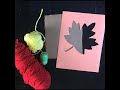 leaf art for kids yarn leaf craft for kids autumn fall activities for kids fall crafts🍁🍂