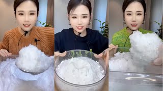 White Ice Eating ASMR | Crushed Ice | Ice Eating