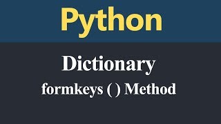 Create Dictionary using formkeys Method in Python (Hindi)