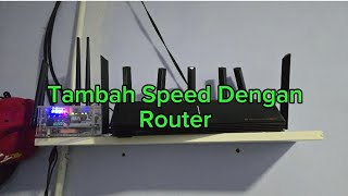 Modem + Router speed ada Peningkatan