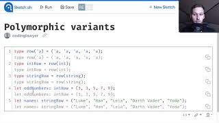 Learn ReasonML | 03-Advanced data structures | 02-Polymorphic variants