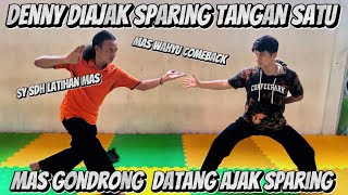 Didatangi Mas Gondrong Denny diajak Sparing Tangan Satu