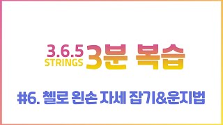 [3분리뷰] #06 - 첼로 왼손 자세 잡기\u0026운지법 l 3.6.5 Strings