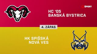 4. zápas štvrťfinále play-off Banská Bystrica – Spišská Nová Ves 3:6 (HIGHLIGHTY)