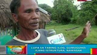 BP: Lupa sa tabing ilog sa Ilocos Sur, gumuguho