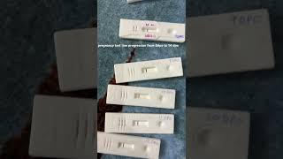 my pregnancy test is still faint positive. from 8dpo to 14 dpo. #pregnancy #viral #ytshorts