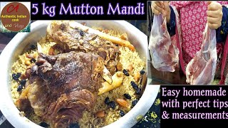 5 kgs Mutton Mandi recipe | Authentic mutton mandi recipe with perfect tips \u0026 measurements | Mandi