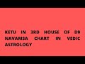 Ketu in 3rd house of D9 Navamsa Chart in Vedic Astrology