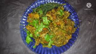 kakharu patra re chota macha puruga//(special dish of small fish with  pumpkin leaf)