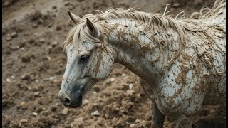 Shiba Inu's Brave Cry for Help: A Heroic Rescue of a Mud-Stuck Horse! 🐕🐴 #shorts #wildlife #horse