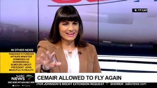 SA Civil Aviation Authority confirms CemAir Air Operations to resume