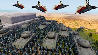 2 Million JEDI KNIGHTS Invade D-DAY BEACH DEFENSE! - Ultimate Epic Battle Simulator 2 UEBS 2