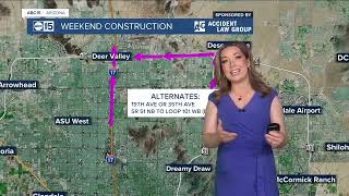 Road closures on multiple Valley freeways this weekend