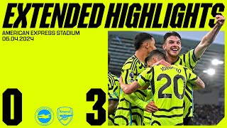 EXTENDED HIGHLIGHTS | Brighton & Hove Albion vs Arsenal (0-3) | Premier League