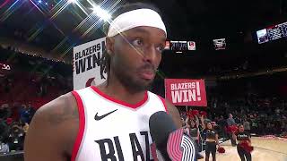 Jerami Grant Postgame Interview | Portland Trail Blazers 118, Indiana Pacers 115
