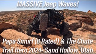 Papa Smurf Trail and “The Chute” at Sand Hollow - Trail Hero 2024