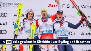 Kitzbühel Slalom Sensationspodest: Yule gewinnt vor Ryding und Braathen - Feller tragische Figur