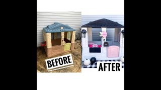 Little Tikes Playhouse Makeover | DIY | Remodel Kids House