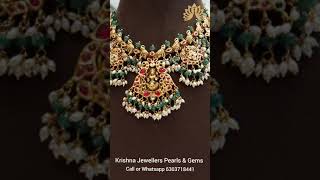 Contact us 6303718441 | Gold Guttapusalu Necklace | Gold Necklace | Krishna Jewellers Pearls \u0026 Gems