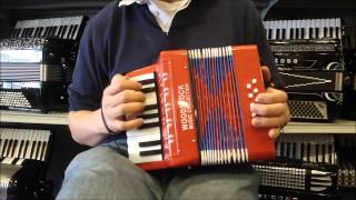 WDTOYPA8R - Red Woodstock Toy Piano Accordion M 17 8 $40