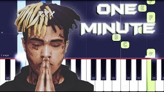 XXXTENTACION - One Minute (feat. Kanye West) Piano Tutorial EASY (SKINS) Piano Cover