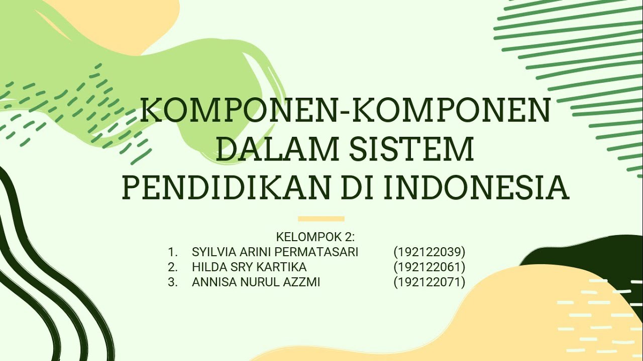 Komponen-Komponen Dalam Sistem Pendidikan Di Indonesia | Profesi ...