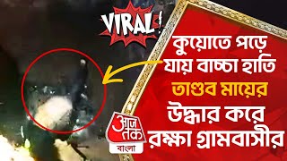 কুয়োতে পড়ে যায় বাচ্চা হাতি, তাণ্ডব মায়ের, উদ্ধার করে রক্ষা গ্রামবাসীর | Viral Elephant Rescue