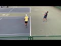 テニス スー選手・今井選手ペアの、ベースラインでのプレー動画