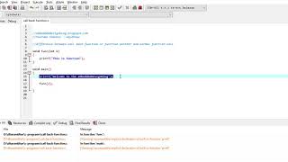 Difference between Call Back Function and Normal function || Function Pointers || C Programming
