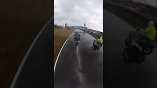 Last track day of the season - BMW S1000XR on a wet race track