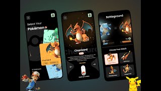 Pokemon IOS App Hero Screen using ionic capacitor js with react