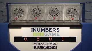 Midday Numbers Game Drawing: Sunday, July 20, 2014