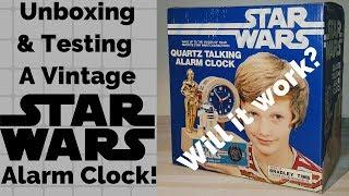 Vintage Star Wars Bradley Time Talking Alarm Clock Will It Work??!!