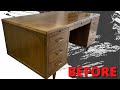 AMAZING 1950’s Mid Century Modern LEOPOLD desk TRANSFORMATION || FURNITURE FLIPPING FOR PROFIT