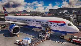 FULL FLIGHT: London, Heathrow - Hong Kong. British Airways Boeing 787.  MSFS 2020. | VATSIM ATC.