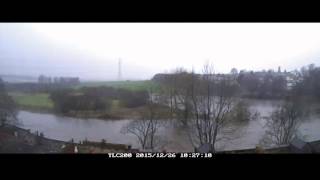 Leeds Floods - Time-Lapse of The River Aire Leeds Breaking its Banks