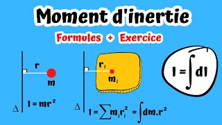 Moment d'inertie 1: Formules+exercice d'application