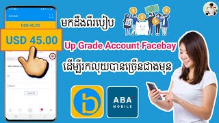 មកដឹងពីរបៀប Up Grade Account Facebay ដើម្បីរកលុយបានច្រើនជាងមុនទ្វេរដង / EARN MONEY 100$ WITH FACEBAY