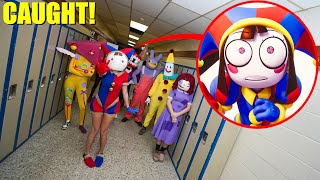 I CAUGHT ALL DIGITAL CIRCUS CHARACTERS AT SCHOOL IN REAL LIFE! (POMNI, JAX, CAINE, RAGATHA, KAUFMO)