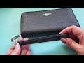 wallet review coach long zip around wallet in refined pebbled leather