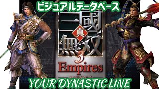 【BGM】真・三國無双3 Empires ビジュアルデータベース－YOUR DYNASTIC LINE－【Dynasty warriors 4 Empires】