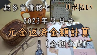 【超多重債務⑮】3月支払い金額公開・現在借金498万円・リボ払い・リボ地獄・借金返済